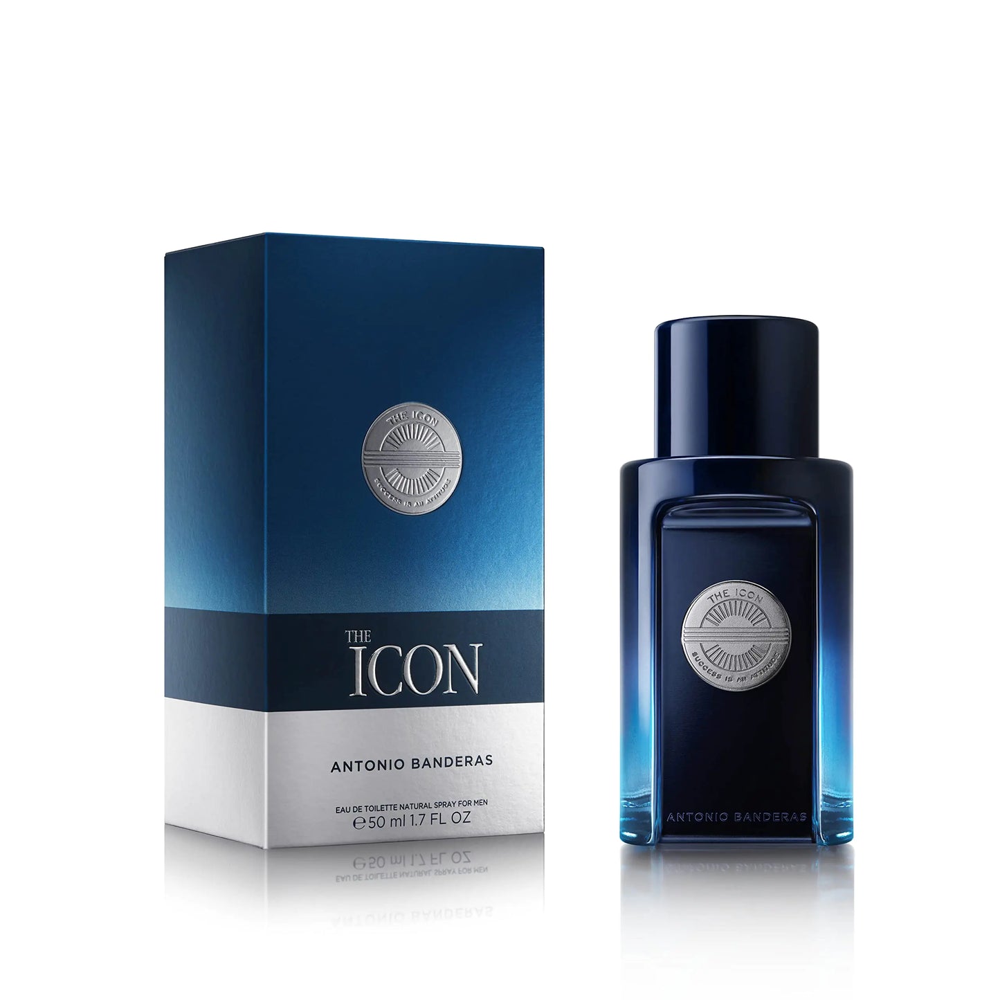 Banderas Antonio The Icon Eau De Toilette For Men - Long Lasting - Virile Elegant Trendy And Sexy Scent - Wood Amber And Sandalwood Notes - Ideal For Special Events - 1.7 Fl Oz